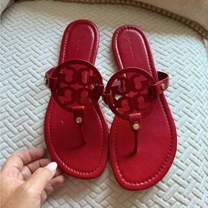 Tory Burch Red Leather Sandals